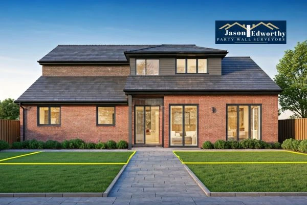 Home extension focusing on boundary line Amersham